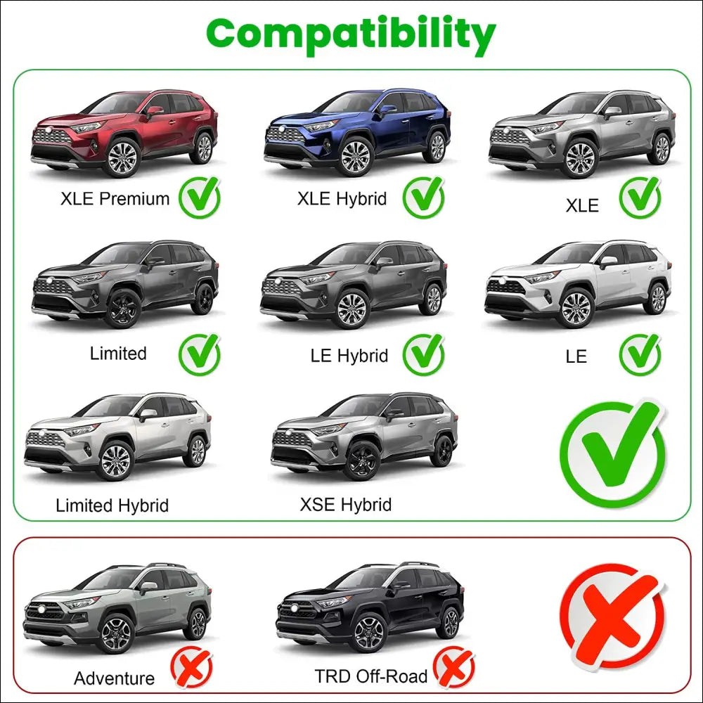 Compatible toyota rav4 roof rack cross bars with tower feet for all models including xle premium and limited hybrid