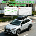 Black roof rack cross bars with tower feet designed for Toyota RAV4 2019-2025 flush rails length x width fit