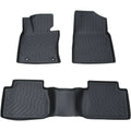 Black tpe rubber floor mats with textured ribbed patterns molded for precise fit for 2018 2023 camry hybrid rubber floor mats