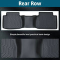 Black tpe rubber floor mats with textured zigzag pattern for rear row of 2018 2023 camry non hybrid