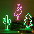 Pink neon flamingo night light featuring tropical nights neon design for vibrant neon deco ambiance