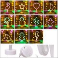 Tropical nights neon flamingo night light with glowing neon deco outline on a pink base for ambient lighting