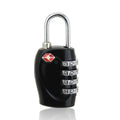 Black tsa approved suitcase travel cable lock with silver dial and red logo for secure suitcase travel