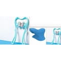 Turquoise six wheel neck massager massage tool with light blue plastic textured rollers for massager massage relieve