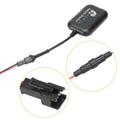 Black tx-5 car motor gps locator tracker with sleek compact design and black cable featuring red wire ends for motor vehicle tracking