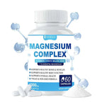 White plastic bottle of duwzgu ultimate magnesium supplement complex capsules with blue label containing 60 capsules
