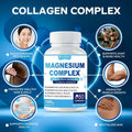 White plastic bottle of duwzgu ultimate magnesium supplement complex capsules with blue and white label containing 60 capsules