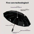 Black ultra thin 84 bone ring buckle umbrella with high-density waterproof fabric and durable middle rod