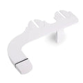White plastic ultra-thin dual nozzle bidet seat with ergonomic contours for bidet toilet cleanser use