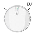 White ultra-thin mopping integrated sweeping robot with sleek design and control panel for automatic refilling sweeping