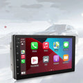 Black-framed universal carplay mp5 navigation integrated radio with touchscreen displaying colorful app icons