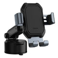 Black and silver basou car phone mount with adjustable arms and suction cup base universal navigation bracket design