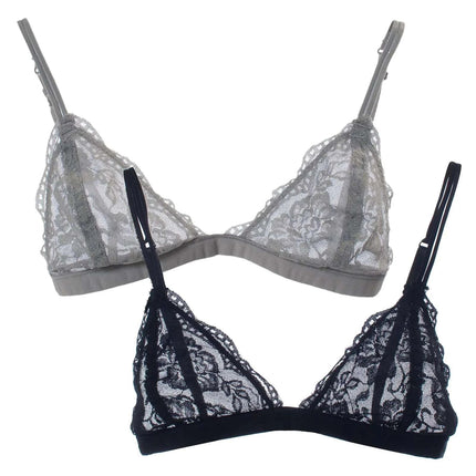 URBAN K Womens Semi Sheer Full Lace Sexy Bralette - Royalessencelux