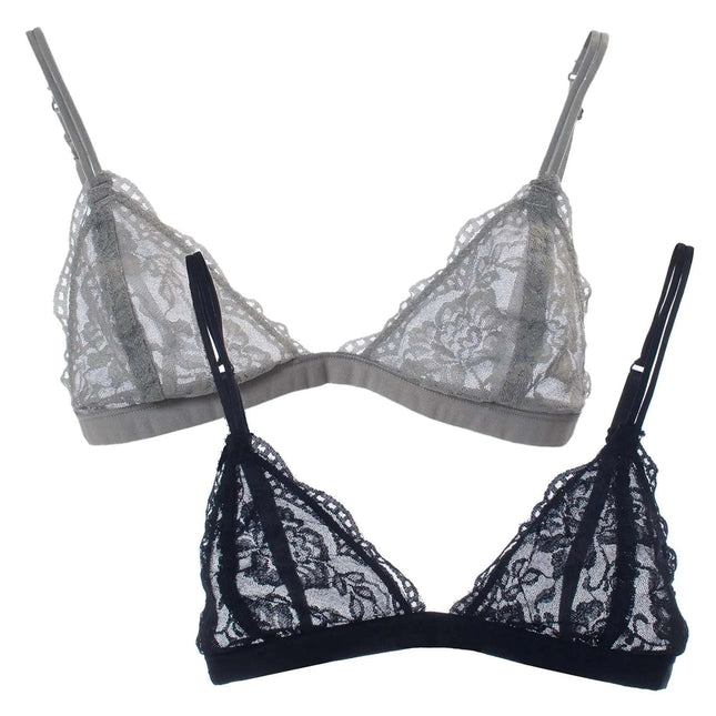 URBAN K Womens Semi Sheer Full Lace Sexy Bralette - Royalessencelux