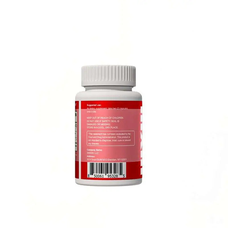 White plastic bottle with red label and white cap of uro women’s probiotic capsules designed for vaginal health containing 60 capsules