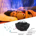 Black projector night light with faceted crystal dome designed for usb control music starry projection use