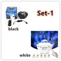 Usb control music starry projection night light with black and white crystal dome projector night light and remote control
