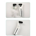 Silver and white usb rechargeable electric callus remover with black textured attachments for dead skin removal