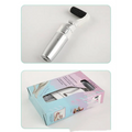 Silver usb rechargeable electric callus remover with black textured rubber head for dead skin removal