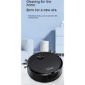 Black circular usb rechargeable sweeping robot with sweepn robot branding for automatic vacuum cleaning