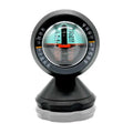 Black circular vehicle mounted sensing slope meter gauge with orange indicator and precise angle measurement dial