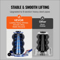 Blue and black VEVOR air jack with six-section heavy steel pipes for stable lifting 3 ton lbs triple bag