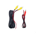 Black and red rca connectors and power cord with red barrel plug for vios reversing rear view camera system