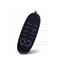 Black oval-shaped electronic heating pad with temperature and time settings for visionary smart eye massager mask