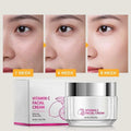 A sleek transparent glass jar with silver lid containing royale essence lux vitamin c brightening face cream 30g