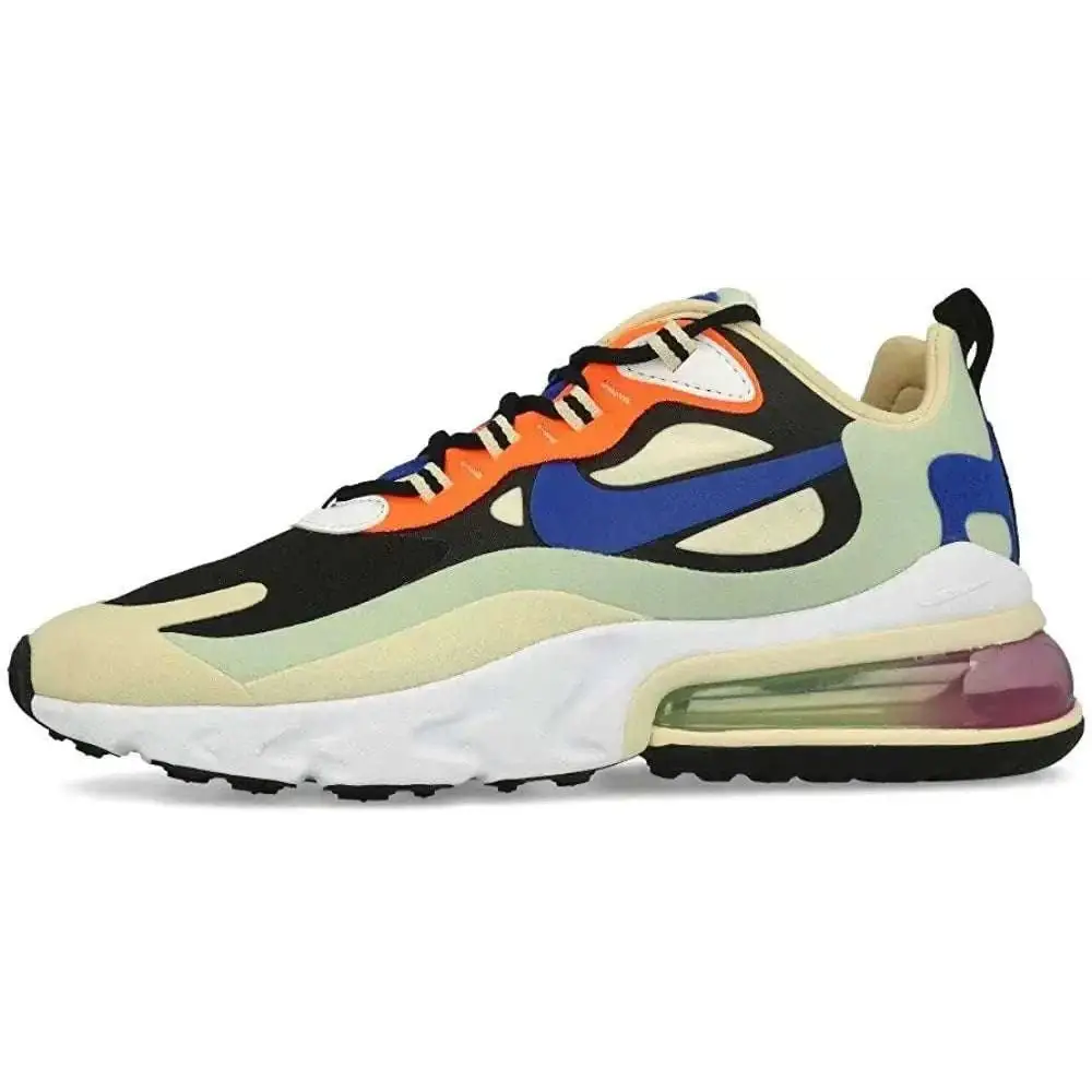 Nike w air max 270 react fossil hyper sneaker in vibrant multicolor with fossil hyper blue and black accents