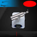 A sleek stainless steel wall mounted bathroom hardware pendant lotion bottle with polished finish and curved spout