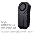 Black plastic waterproof bike alarm remote with circular vibration and displacement sensor for remote control anti theft use