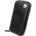 Black waterproof carbon fiber gorix cycle wallet pouch with textured surface and white gorix logo