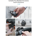 Black anylock fingerprint padlock with sleek rectangular design and integrated keypad for smart lock waterproof security