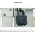 Black textured dust cover for anylock fingerprint padlock smart lock waterproof with sleek rectangular design
