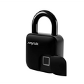 Black anytek smart lock waterproof fingerprint padlock with sleek rectangular design and glossy finish for secure access