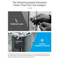 Black anylock fingerprint padlock with sleek rectangular design and rounded edges for a smart lock waterproof use