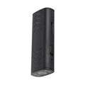 Black waterproof reverse hitch guide wide angle camera with textured grip and paw-print design on the back side