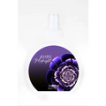 A sleek white spray bottle with a vibrant purple and black label featuring floral design in the wemara dark midnight set body mist