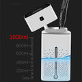 White rectangular purifier humidifier with hinged top lid, perforated sides, water level indicator, and teal accents