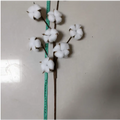 White artificial cotton stem with fluffy bolls arranged on brown cotton flower branches for decorative use