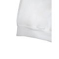 White butterfly lips graphic crew neck sweatshirt with ribbed knit cuff in casual white material
