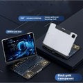 Black gold transparent rotating iPad keyboard with hidden pen slot and 360-degree screen rotation protective case