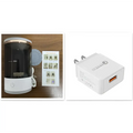 White cylindrical makeup brush cleaner and holder with 7000rpm spin speed abs pc tpe materials and instruction manual