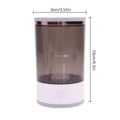 White cylindrical makeup brush cleaner and holder with 7000rpm spin speed translucent brown abs pc tpe body and rose gold trim
