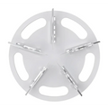 White electric lint and bulb remover with five translucent acrylic slots in a circular plastic organizer for luxury women’s fashion care