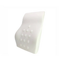 White ergonomic lumbar support airbag version cushion with contoured shape and raised bumps for pressure relief