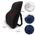 Black ergonomic lumbar support pillow with airbag adjustment and adjustable straps for optimal back comfort and posture