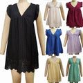Black eyelet lace dress with scalloped hem and short flutter sleeves contrasting white eyelet pocket summer sleeveless dress