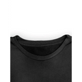 Black ribbed crew neck sweater featuring a pocketed long sleeve design suitable for casual wear